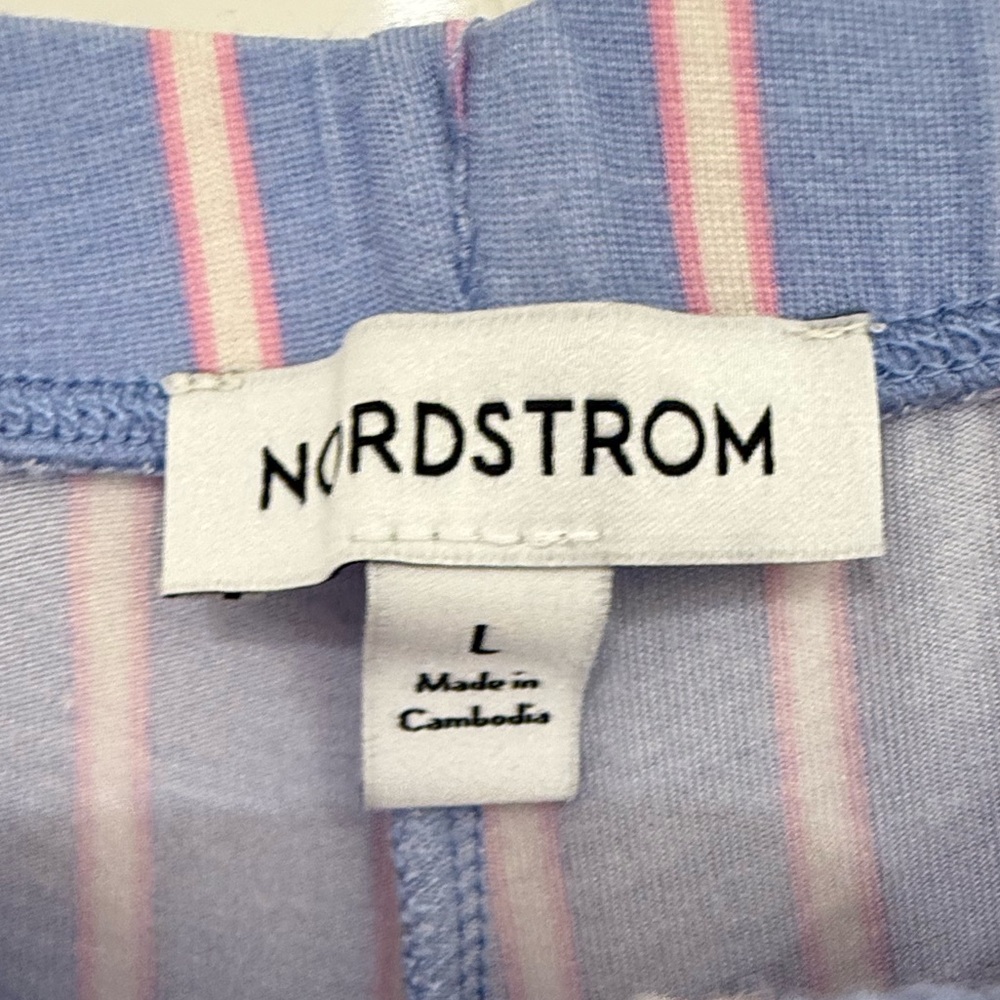 Nordstrom Moonlight Eco Knit Pajamas in Blue Ivory Jane Pinstripe (L) - Picture 8 of 8